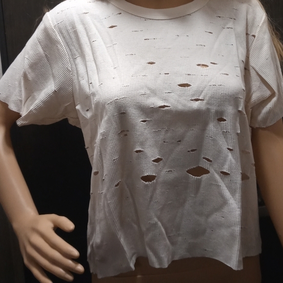 NWT Distress 100% Cotton Woman's Top - XL - Picture 1 of 10